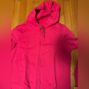 Champion Womens M Long Sleeve Full Zip Up Athletic Hoodie Jacket Pink(a2